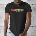 Retro Swimming Vintage Swimming Swimmer Men's V-Neck T-Shirt