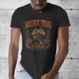 Retro Thailand Muay Thai Thai Boxing Fighter Art Men's V-Neck T-Shirt Retro Thailand Muay Thai Thai Boxing Fighter Art Men's V-Neck T-Shirt