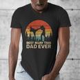 Retro Vintage Best Muay Thai Dad Ever Father's Day Men's V-Neck T-Shirt