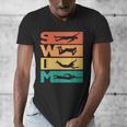 Retro Vintage Swimming For Swimmers Men's V-Neck T-Shirt