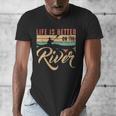 Rowing Canoe Kajak Life Is Better On The River Men's V-Neck T-Shirt