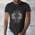 Sak Yant Thai Tattoo Twin Tiger For Muay Thai Fighter Boxing Men's V-Neck T-Shirt