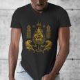 Sawadee Thai Traditional Sak Yant Thai Twin Tigers Muay Thai Men's V-Neck T-Shirt Sawadee Thai Traditional Sak Yant Thai Twin Tigers Muay Thai Men's V-Neck T-Shirt