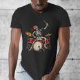 Skeleton Drummer Skull Drum Kit Halloween Sleeveless Men's V-Neck T-Shirt Skeleton Drummer Skull Drum Kit Halloween Sleeveless Men's V-Neck T-Shirt