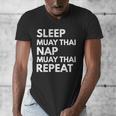 Sleep Nap Muay Thai Repeat Lover Martial Arts Men's V-Neck T-Shirt