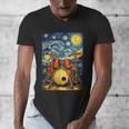 Starry Night Drum Kit Van Gogh Style Art Men's V-Neck T-Shirt Starry Night Drum Kit Van Gogh Style Art Men's V-Neck T-Shirt