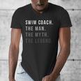 Swim Coach The Man The Myth The Legend Swimming Coach Men's V-Neck T-Shirt Swim Coach The Man The Myth The Legend Swimming Coach Men's V-Neck T-Shirt