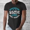 Swim Sister Supportive Swimming Sister Of A Swimmer Sis Men's V-Neck T-Shirt Swim Sister Supportive Swimming Sister Of A Swimmer Sis Men's V-Neck T-Shirt