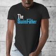 The SwimFather Saying Tee For Swimming Fatehrs Men's V-Neck T-Shirt The SwimFather Saying Tee For Swimming Fatehrs Men's V-Neck T-Shirt