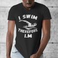 Swimming Competitive Freestyle Swim For Swimmer Men's V-Neck T-Shirt