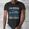Swimming Only Sport Where The Coach Swimmer Swim Team Men's V-Neck T-Shirt