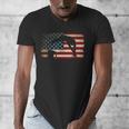 Swimming Swim Team Distressed American Flag USA Swimmer Men's V-Neck T-Shirt