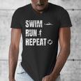 Swimrun Endurance Sports Swimming Running Swim Run Men's V-Neck T-Shirt