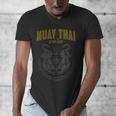 Twin Tiger Sak Yant Muay Thai Men's V-Neck T-Shirt