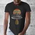 Vintage Retro Canoe Paddle & Mountains Rafting Men's V-Neck T-Shirt