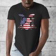 Women's American Flag Drum Kit Patriotic US Drum Art Men's V-Neck T-Shirt Women's American Flag Drum Kit Patriotic US Drum Art Men's V-Neck T-Shirt