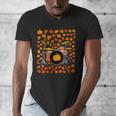 Women's Drum Kit With Leaves Fall Drummer Autumn Musician Men's V-Neck T-Shirt