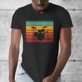 Women's Retro Drum Kit Silhouette With Color Stripes Men's V-Neck T-Shirt Women's Retro Drum Kit Silhouette With Color Stripes Men's V-Neck T-Shirt