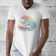 Canoe Bear Canoeing Raglan Baseball Tee Men's V-Neck T-Shirt