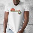 Canoe Retro Vintage Sunset Rainbow Raglan Baseball Tee Men's V-Neck T-Shirt