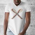 Canoeing Canoe Paddle Paddling Retro Line Art Raglan Baseball Tee Men's V-Neck T-Shirt Canoeing Canoe Paddle Paddling Retro Line Art Raglan Baseball Tee Men's V-Neck T-Shirt
