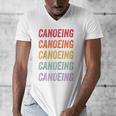 Canoeing Raglan Baseball Tee Men's V-Neck T-Shirt