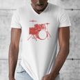 Drum Kit Drummer Band Musical Instrument Rock Music Men's V-Neck T-Shirt