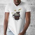 Drummer Drum Kit Raglan Baseball Tee Men's V-Neck T-Shirt