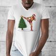 Festive Muay Thai Santa Christmas Men's V-Neck T-Shirt