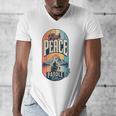 Find Peace Paddle On Canoe Mountain Sunset Men's V-Neck T-Shirt Find Peace Paddle On Canoe Mountain Sunset Men's V-Neck T-Shirt