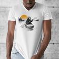 Kayaking Bear Retro Sunset Paddling Canoe Outdoor Adventure Men's V-Neck T-Shirt Kayaking Bear Retro Sunset Paddling Canoe Outdoor Adventure Men's V-Neck T-Shirt