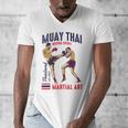 Muay Thai Boxing Spirit Martial Art Men's V-Neck T-Shirt