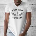 Muay Thai Twin Tigers MMA Warrior Fight Men's V-Neck T-Shirt