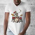 Skeleton Drummer Skull Drum Kit Halloween Men's V-Neck T-Shirt Skeleton Drummer Skull Drum Kit Halloween Men's V-Neck T-Shirt