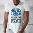 Swim Coach Swimming Coach Men's V-Neck T-Shirt Swim Coach Swimming Coach Men's V-Neck T-Shirt