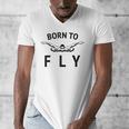 Swimmer Swim Team Born To Fly Butterfly Stroke Swimming Men's V-Neck T-Shirt