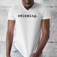 Swimming Enthusiast Minimalist Water Sports Men's V-Neck T-Shirt
