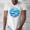 Swimming Freestyle Raglan Baseball Tee Men's V-Neck T-Shirt