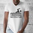Swimming Instructor Lesson Swim Coach Men's V-Neck T-Shirt Swimming Instructor Lesson Swim Coach Men's V-Neck T-Shirt