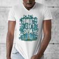 Swimming Quote Zombies Can't Swim For Swimmer Men's V-Neck T-Shirt Swimming Quote Zombies Can't Swim For Swimmer Men's V-Neck T-Shirt