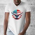 Swimming United States Shirt With American Flag Swimming Men's V-Neck T-Shirt