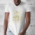 Vitruvian Drummer Drum Kit Music Lover Musician Men Raglan Baseball Tee Men's V-Neck T-Shirt