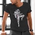 Astronaut Muay Thai Boxing Karate Kickboxing Martial Arts Men's V-Neck T-Shirt