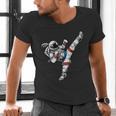 Astronaut Muay Thai Fighter Space Martial Arts Men Women Kid Men's V-Neck T-Shirt