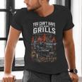 BBQ Dad Smoking Meat Smoker Barbecue Smoker Men's V-Neck T-Shirt
