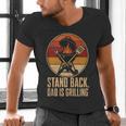 BBQ Dad Stand Back Dad Is Grilling Men's V-Neck T-Shirt