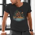 Bigfoot Kayak Paddling Lake Canoe Bigfoot Sasquatch Kayaking Men's V-Neck T-Shirt Bigfoot Kayak Paddling Lake Canoe Bigfoot Sasquatch Kayaking Men's V-Neck T-Shirt
