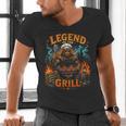 Bigfoot Legend Of The Grill BBQ Dad Father Day 2026 Men's V-Neck T-Shirt