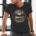 Born To Paddle Canoe Vintage Outdoor Adventure Men's V-Neck T-Shirt