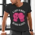 Boxing Gloves Muay Thai Women Girls Muay Thai Men's V-Neck T-Shirt